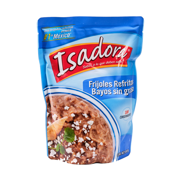 FRIJO ISADORA 430 GR FRIJOLES BAYOS REFRITOS SIN GRASA POUCH