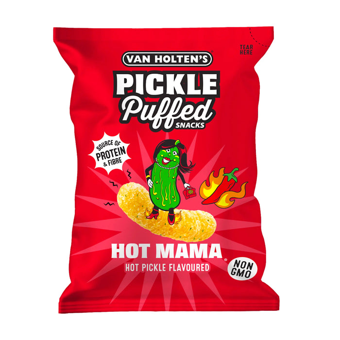 SNACK VAN HOLTENS 90 GR HOT MAMA PICKLE PUFFS