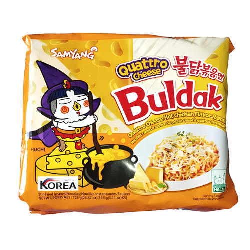 PDISH BULDAK 5 x 145 GR FIDEOS DE QUESO QUATTO