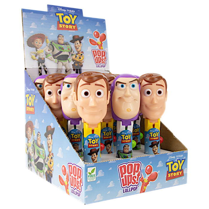 CANDY BIP 12 x 10 GR POP UPS LOLLIPOPS TOY STORY