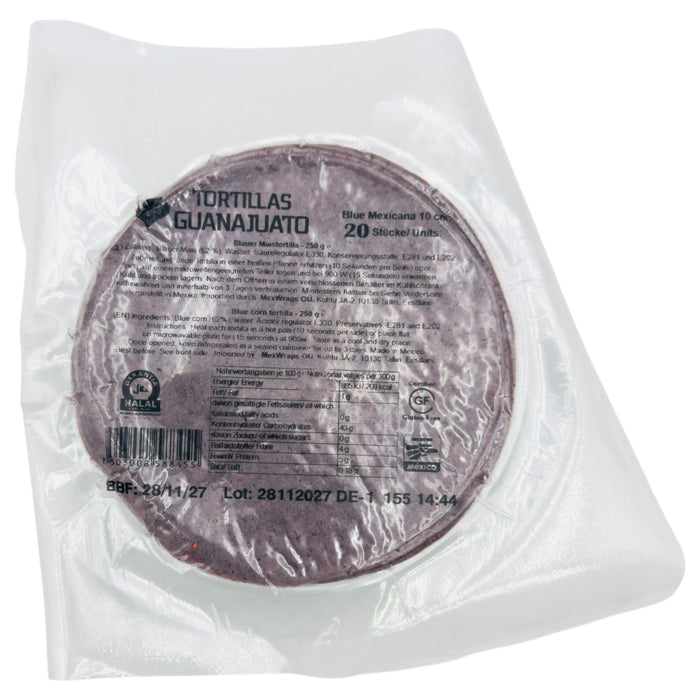 TORTI MAIZ GUANAJUATO 250 GR 10 CM BLUE CORN STREET TACO (48 UN)