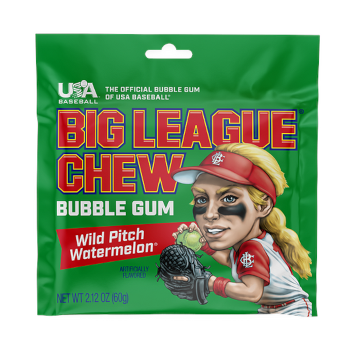 CANDY BIG LEAGUE 12 x 60 GR CHEW WATERMELON