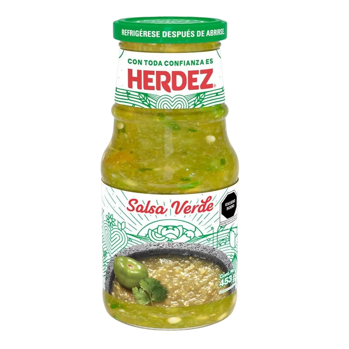 SALSA HERDEZ 453 GR SALSA VERDE GLASS