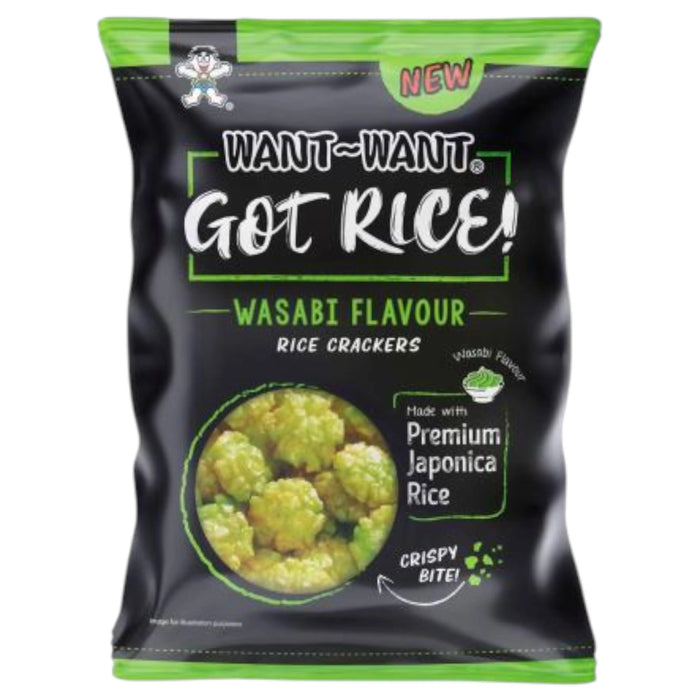 SNACK WANT WANT 100 GR GOT RICE WASABI