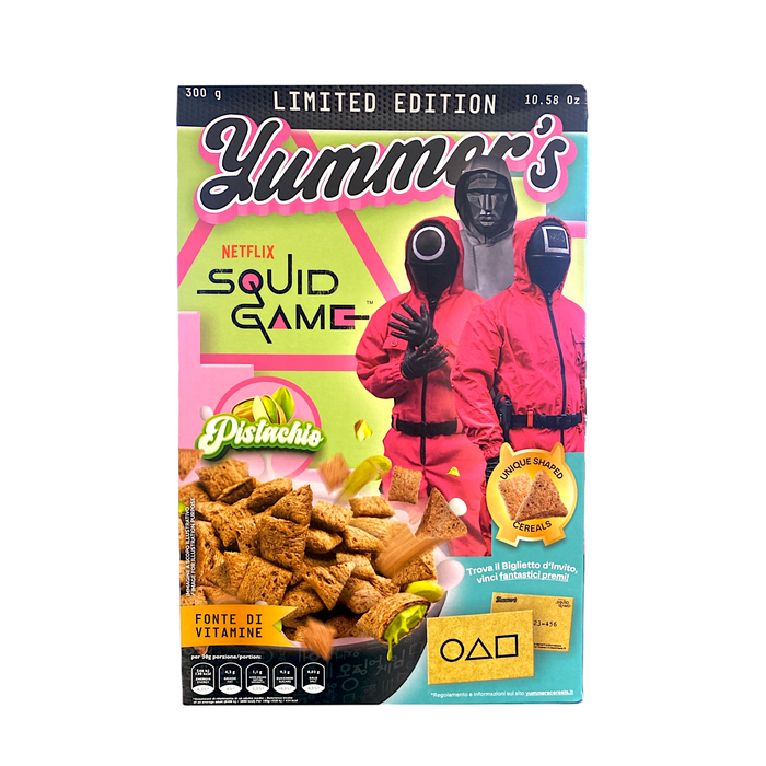 BFCER YUMMERS 300 GR SQUID GAME PISTACHIO CEREAL (12 UN)