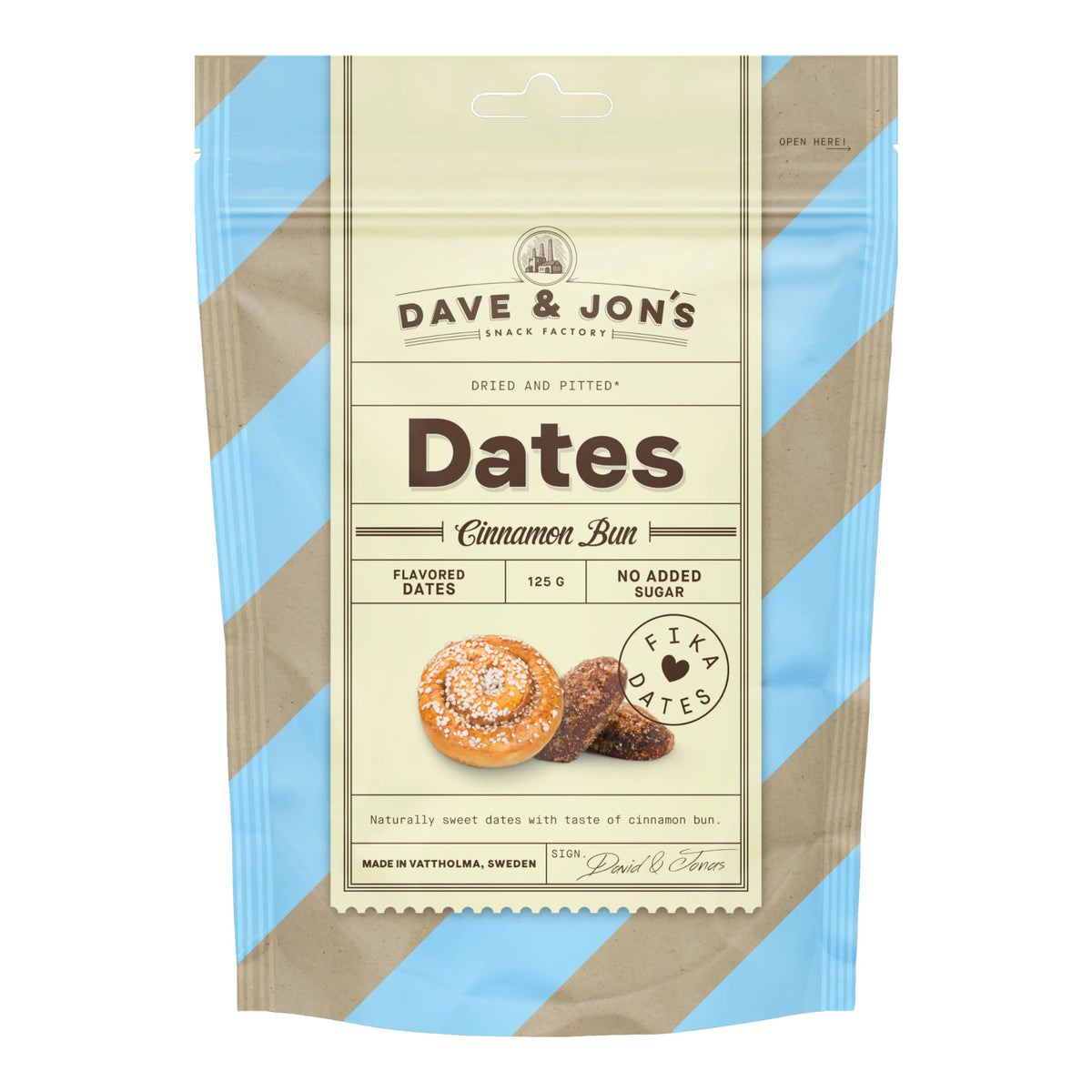 SNACK DAVE &amp; JON'S 125 GR DATTELN ZIMTBRÖTCHEN