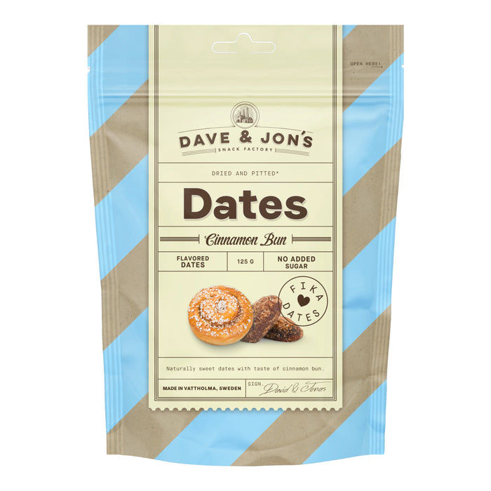 SNACK DAVE & JONS 125 GR DATES CINNAMON BUN