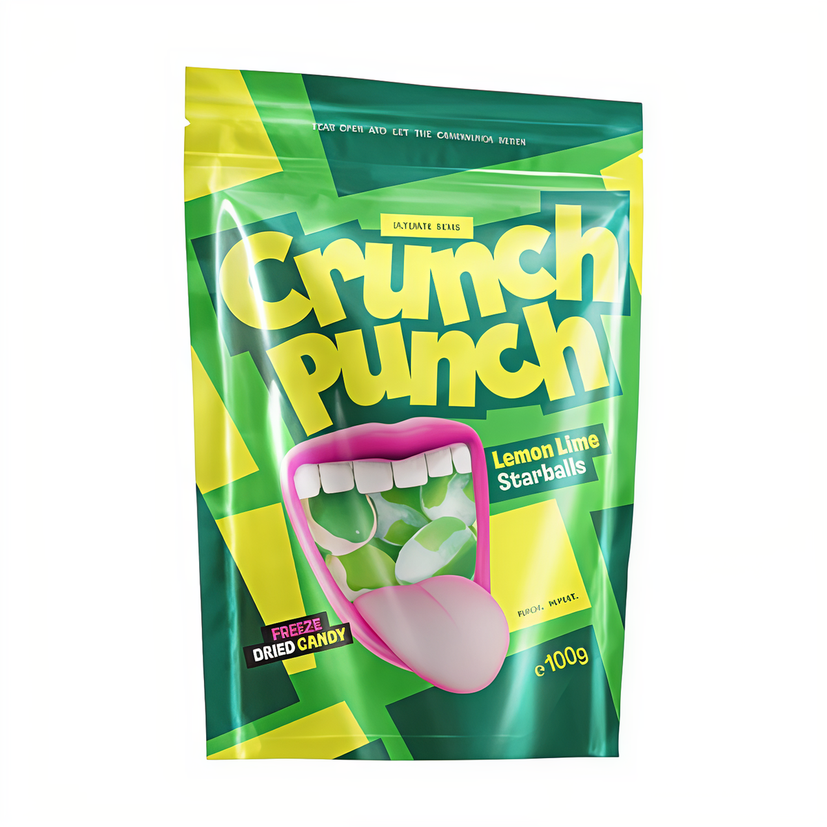 CANDY CRUNCH PUNCH 100 GR BOLAS DE ESTRELLA DE LIMÓN Y LIMA