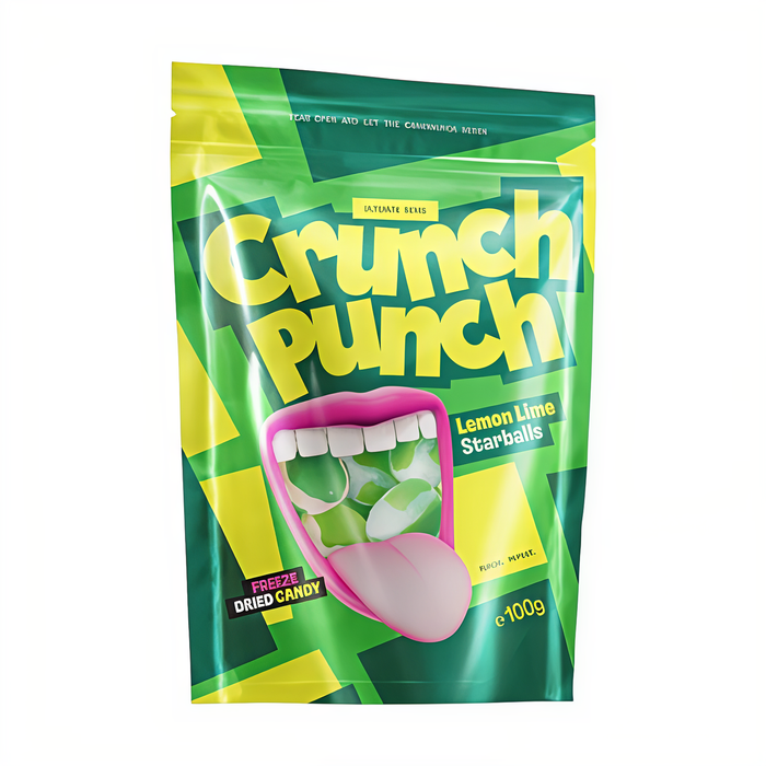 CANDY CRUNCH PUNCH 100 GR LEMON LIME STARBALLS