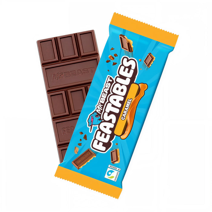 CANDY MR BEAST 10 x 60 GR FEASTABLES CARAMEL BLUE PACK