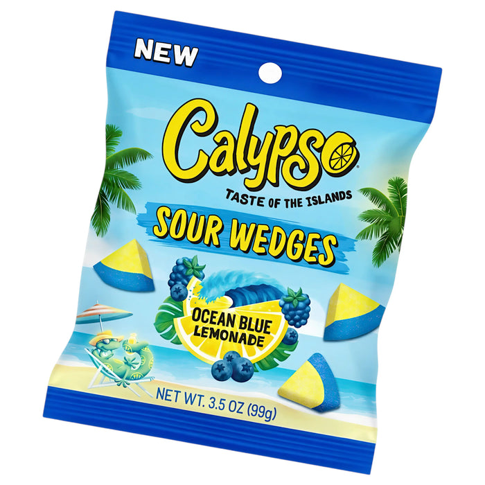 CANDY CALYPSO 99 GR OCEAN BLUE LEMONADE SOUR WEDGES