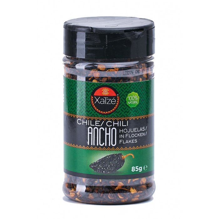 CHILE XATZE 85 GR CHILE ANCHO HOJUELAS