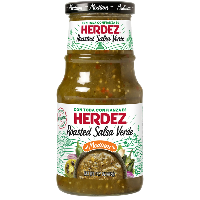 SALSA HERDEZ 445 GR SALSA VERDE ROASTED GLASS
