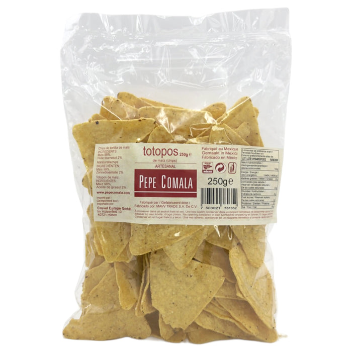 TOTOP PEPE COMALA 250 GR TOTOPOS MAIZ AMARILLO
