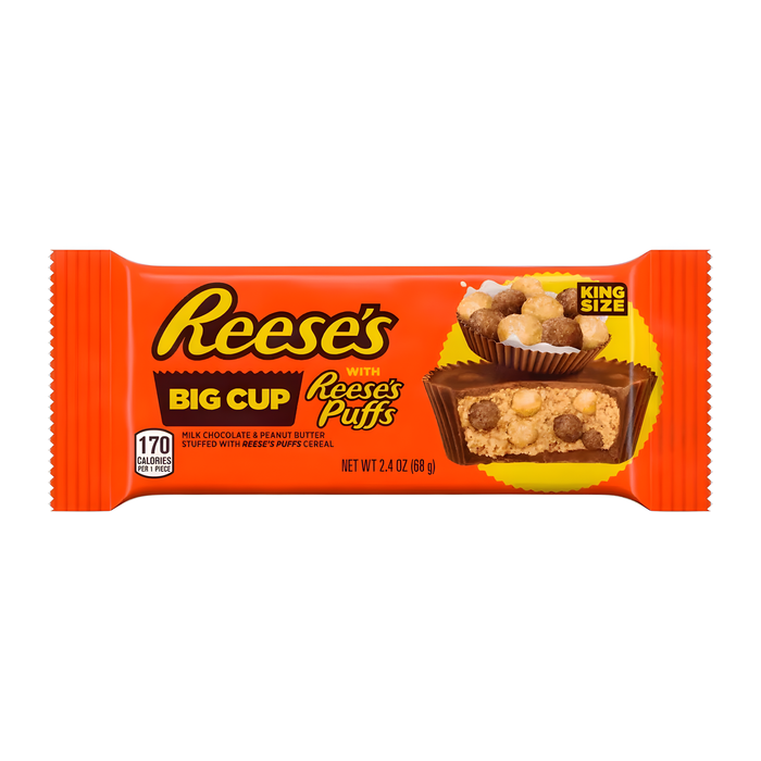 CANDY REESES 16 x 68 GR KING SIZE BIG CUP WITH PUFFS
