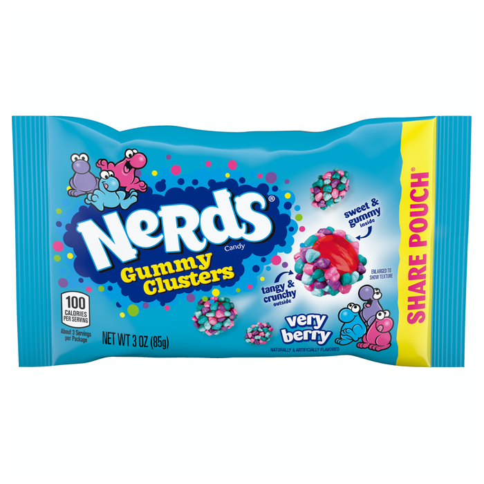 XPROD NERDS 12 x 85 GR GUMMY CLUSTERS VERY BERRY SHARE PACK