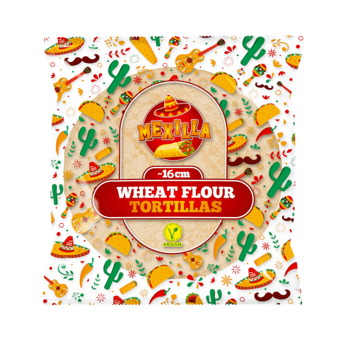 TORTI MEXILLA 18 x 30 GR WHEAT FLOUR TORTILLAS 16 CM