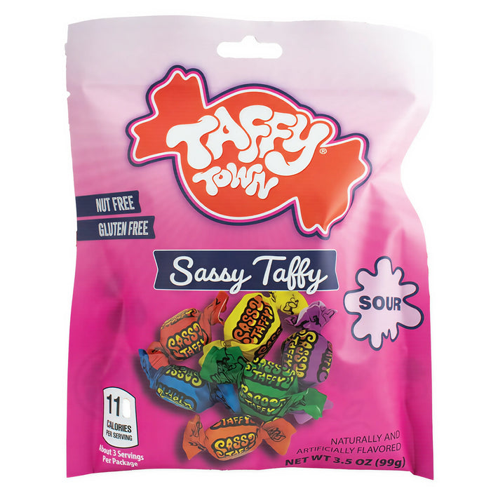 CANDY TAFFY TOWN 99 GR SASSY TAFFY BAG | 12 x 99g
