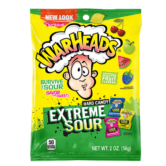 CANDY WARHEADS 56 GR EXTREME SOUR PEG BEUTEL