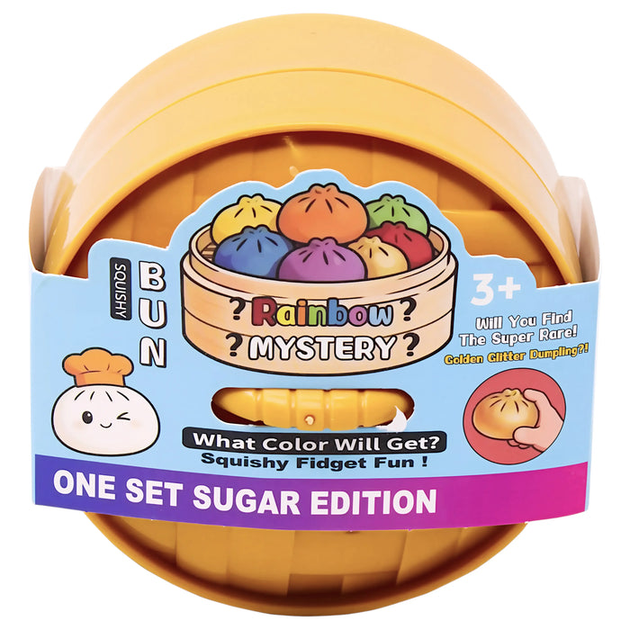 PLAYS SQUISHY BUN 24 UN SMALL RAINBOW MISTERY GLITTER EDITION