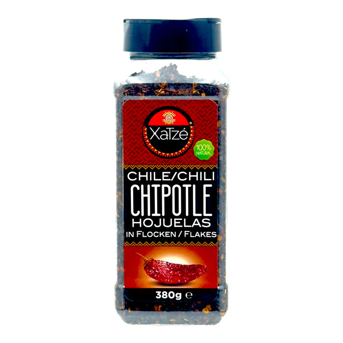 CHILE XATZE 380 GR CHILE CHIPOTLE HOJUELAS