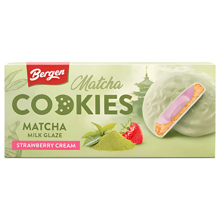 COOKI BERGEN 96 GR MATCHA WITH STRAWBERRY FILLING | 30 x 96g