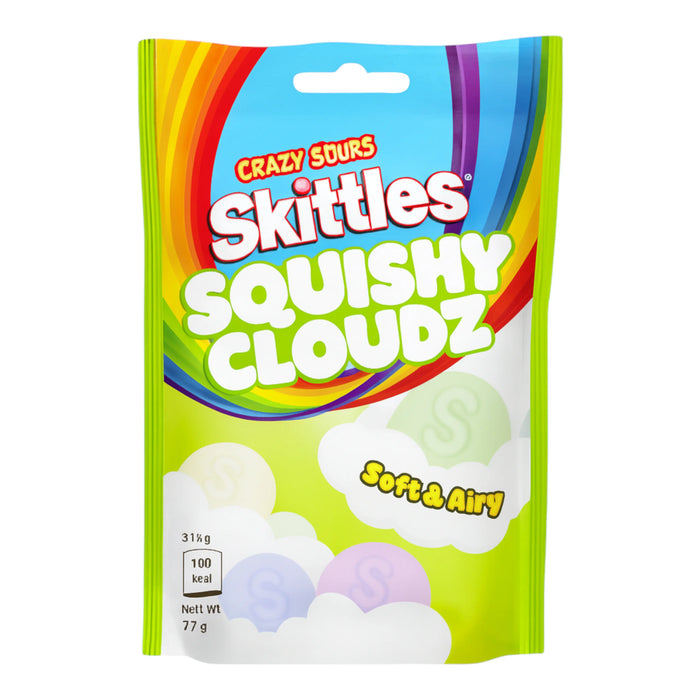 CANDY SKITTLES 94 GR CRAZY SOURS SQUISHY CLOUDZ