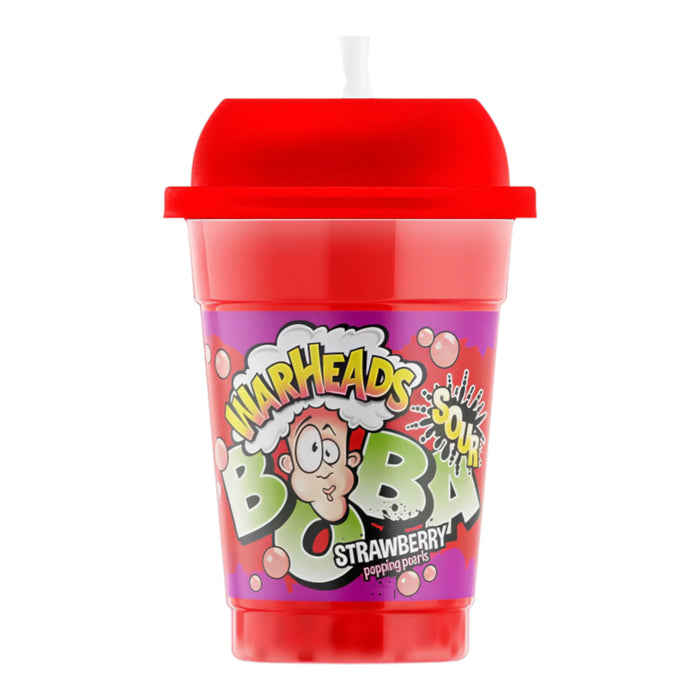 BEVER WARHEADS 400 ML BOBA SOUR STRAWBERRY (12 UN)