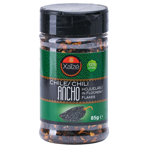 CHILE XATZE 85 GR CHILE ANCHO HOJUELAS