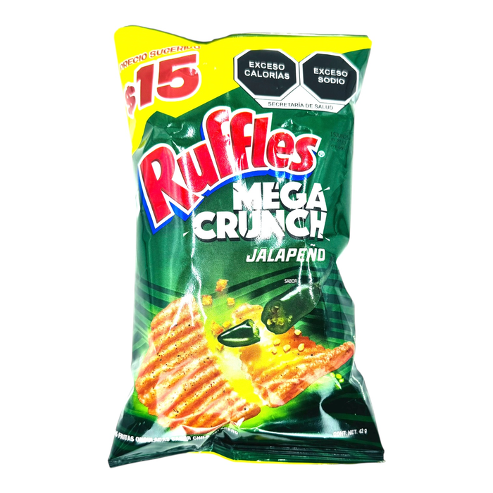 SNACK RUFFLES 50 GR MEGA CRUNCH JALAPENO | 50 x 50g