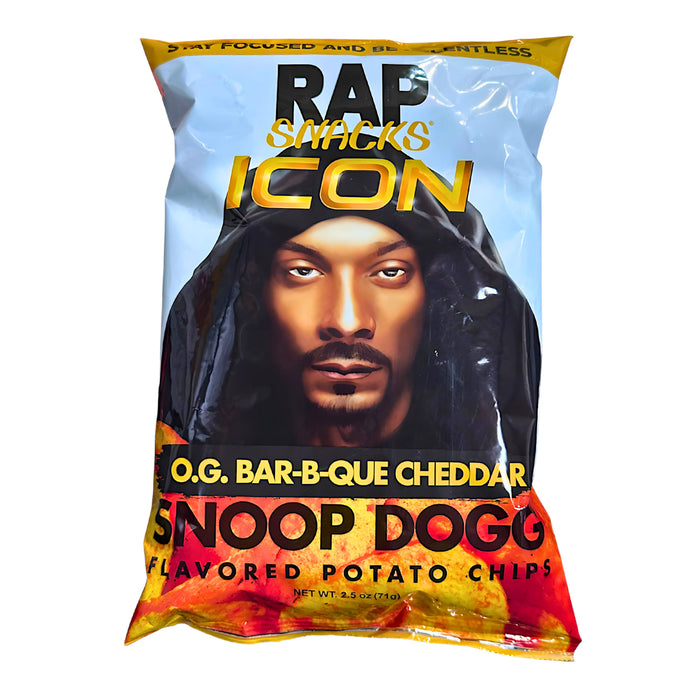 SNACK RAP SNACKS 71 GR SNOOP DOGG BBQ CHEDDAR CHIPS (12 STÜCK)