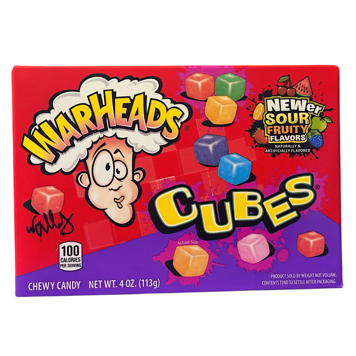 CANDY WARHEADS 113 GR CHEWY CUBES THEATER BOX