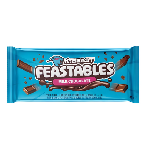 Mr Beast Feastables Milchschokolade Blaue Packung 10 x 60 g