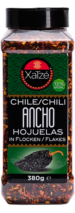 CHILE XATZE 380 GR CHILE ANCHO HOJUELAS