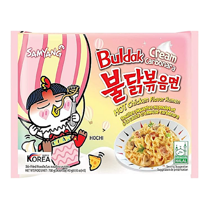 PDISH BULDAK 5 x 140 GR CREAM CARBO SPICY CHICKEN NOODLE